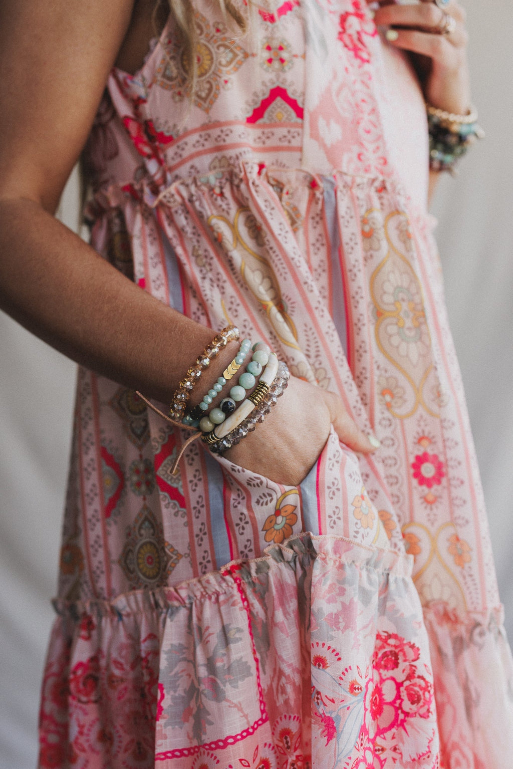 Romilly Bracelet Set - Mint Multi