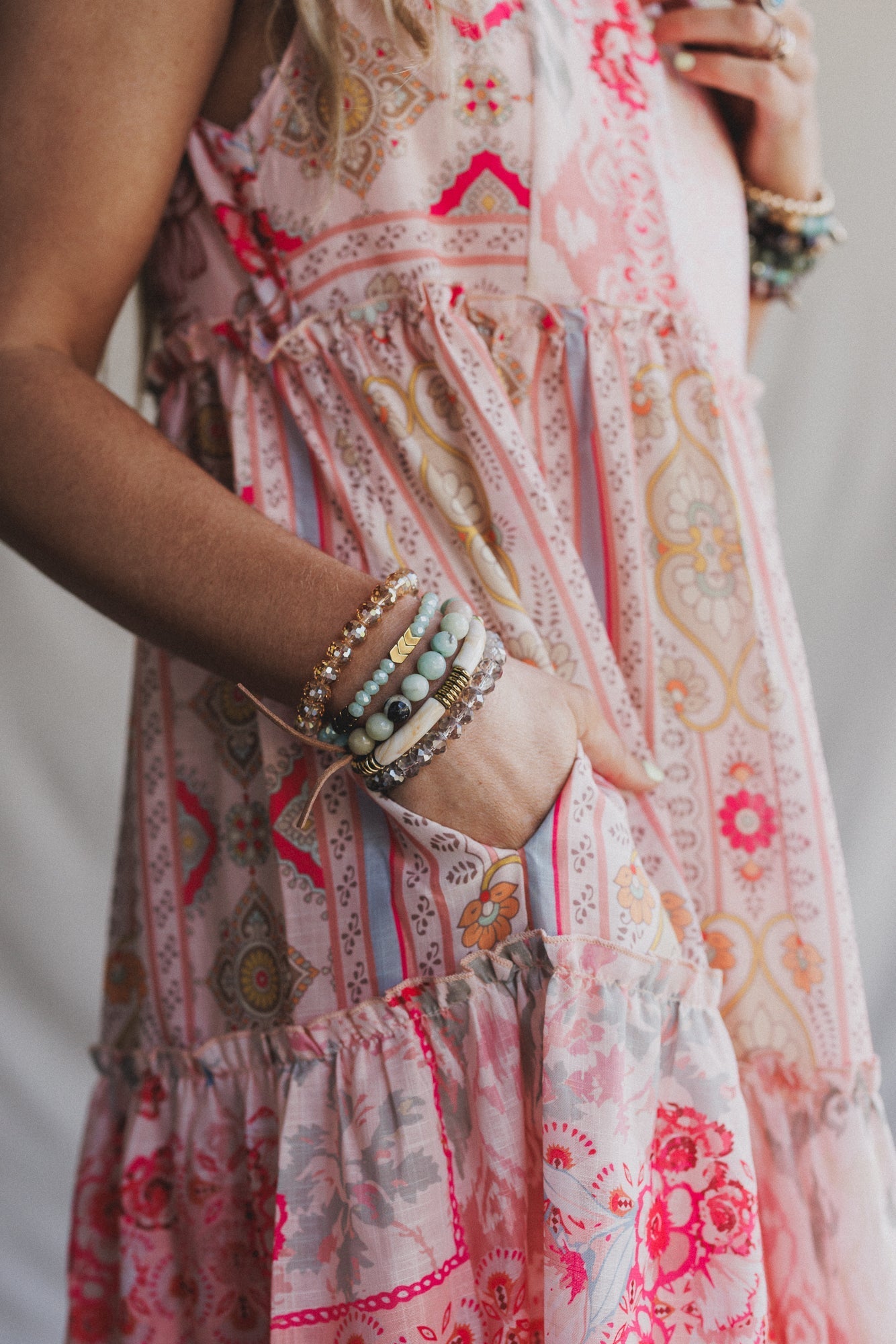Romilly Bracelet Set - Mint Multi