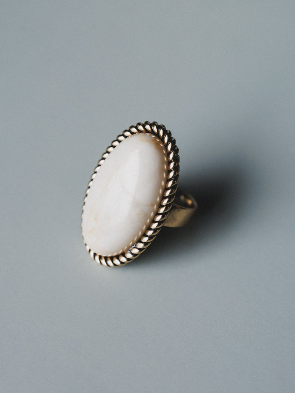 Roma Sun Stone Ring - White