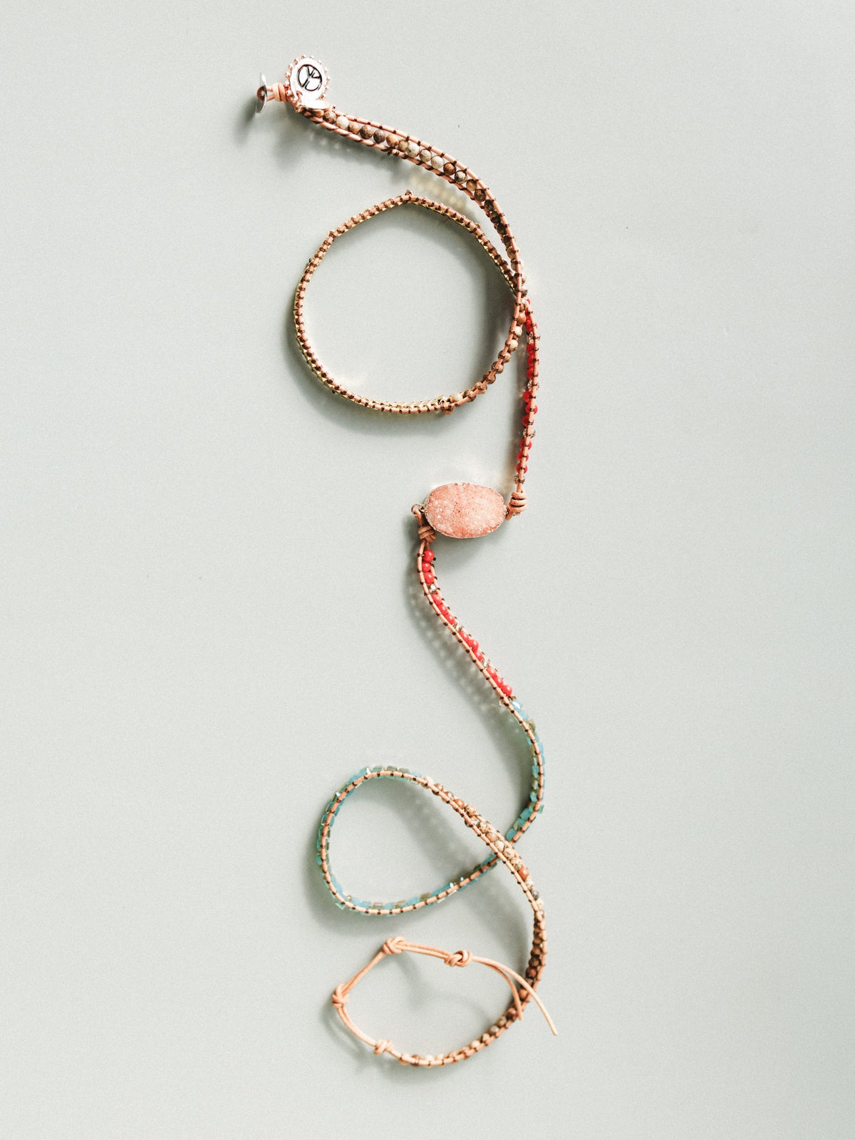 On The Horizon Wrap Bracelet - Coral Multi