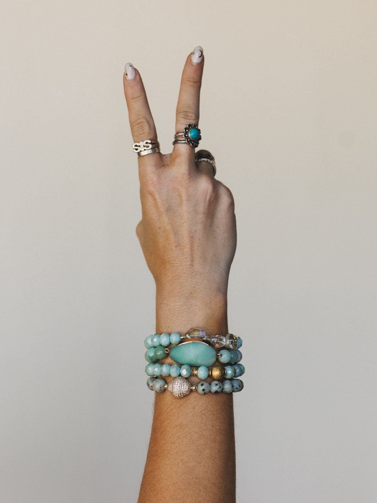 Julia Bracelet Set - Amazonite - Pre Order