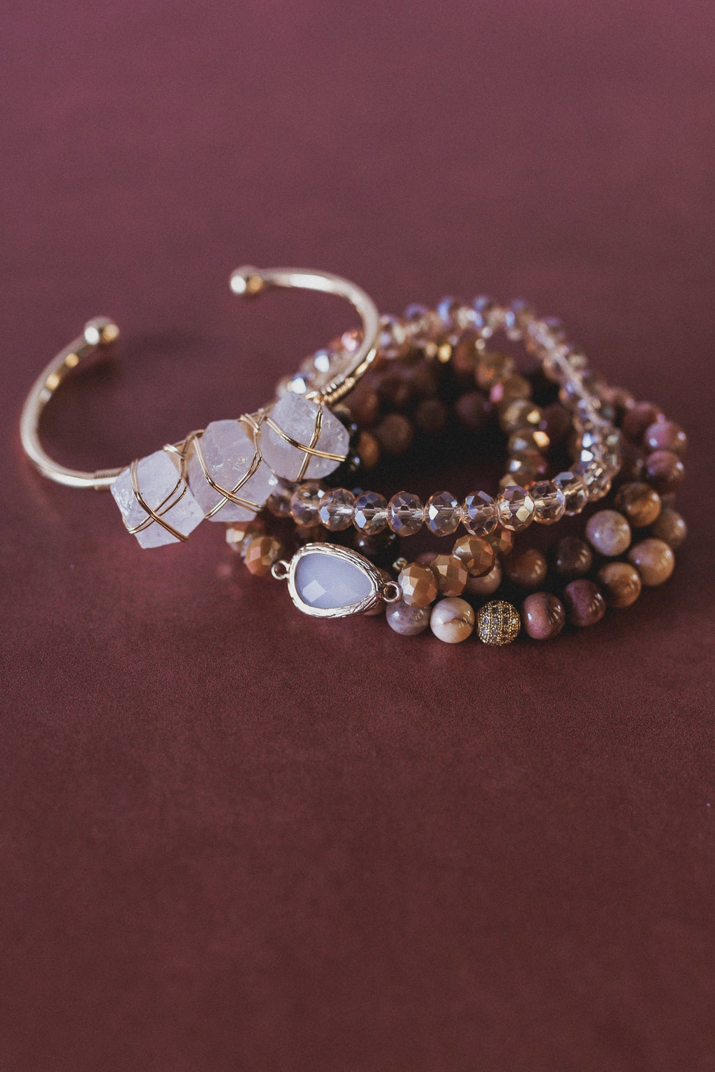Peaches And Cream Bracelet Set - Orange Multi