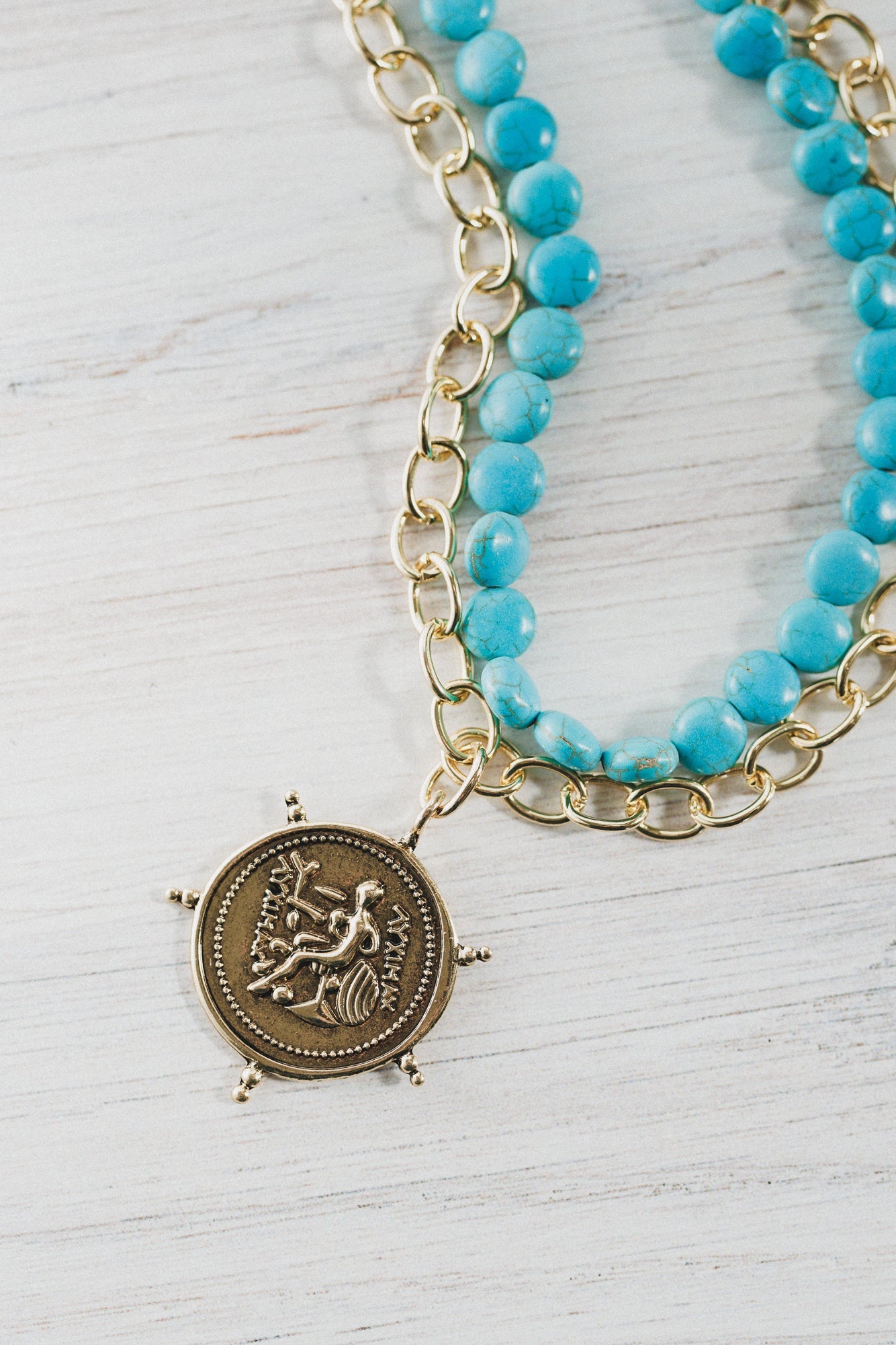Seafarer Treasure Necklace - Blue Multi