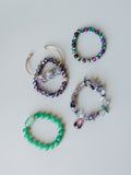 Josephine Bracelet Set - Green Multi