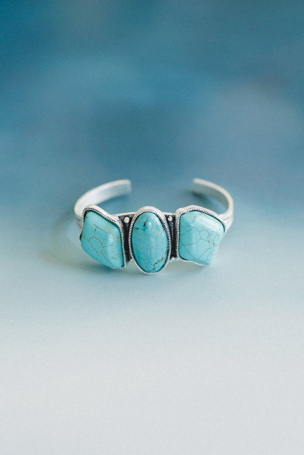 Three Wishes Cuff Bracelet - Turquoise
