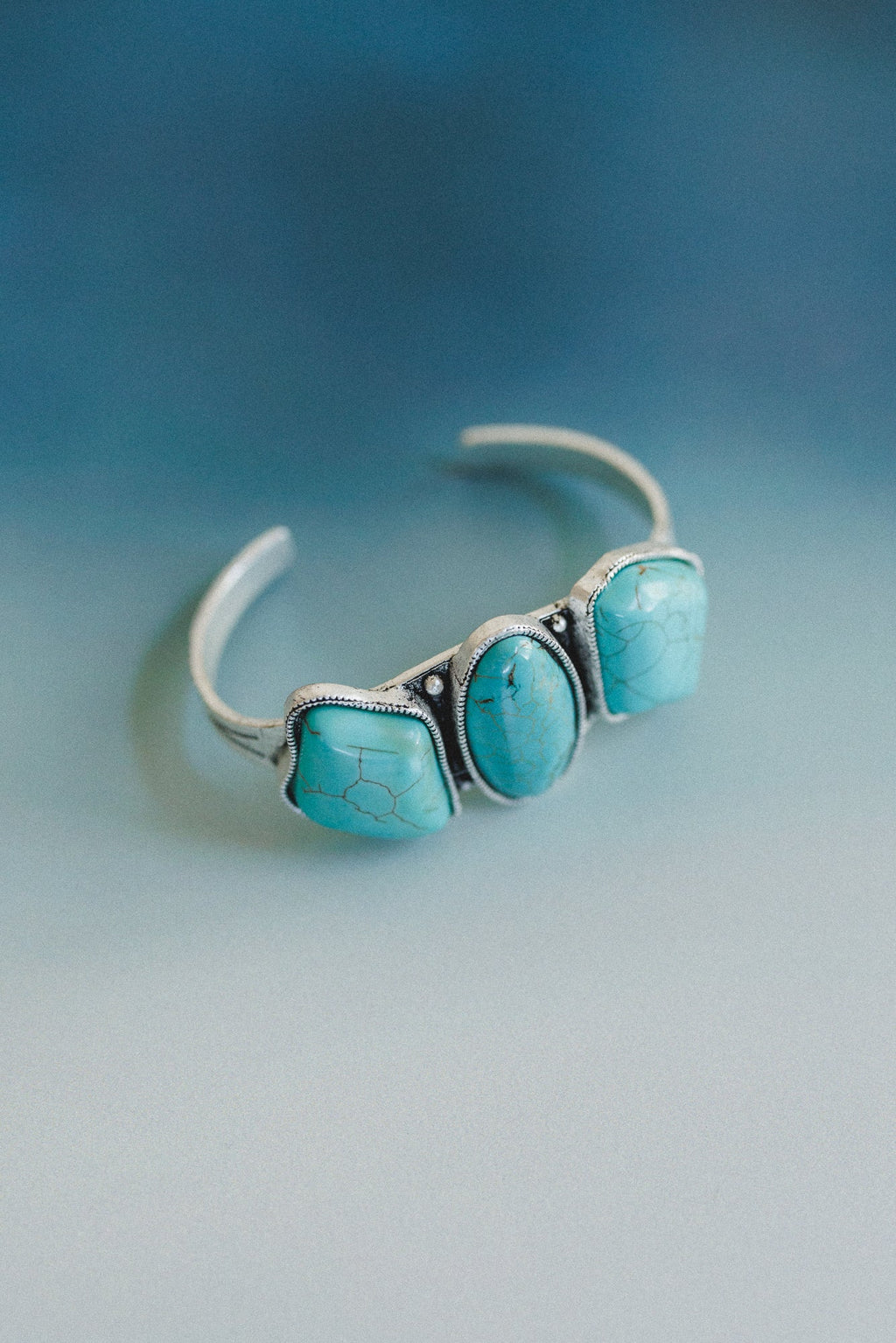 Three Wishes Cuff Bracelet - Turquoise