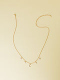 Moon and Stars Necklace - Gold