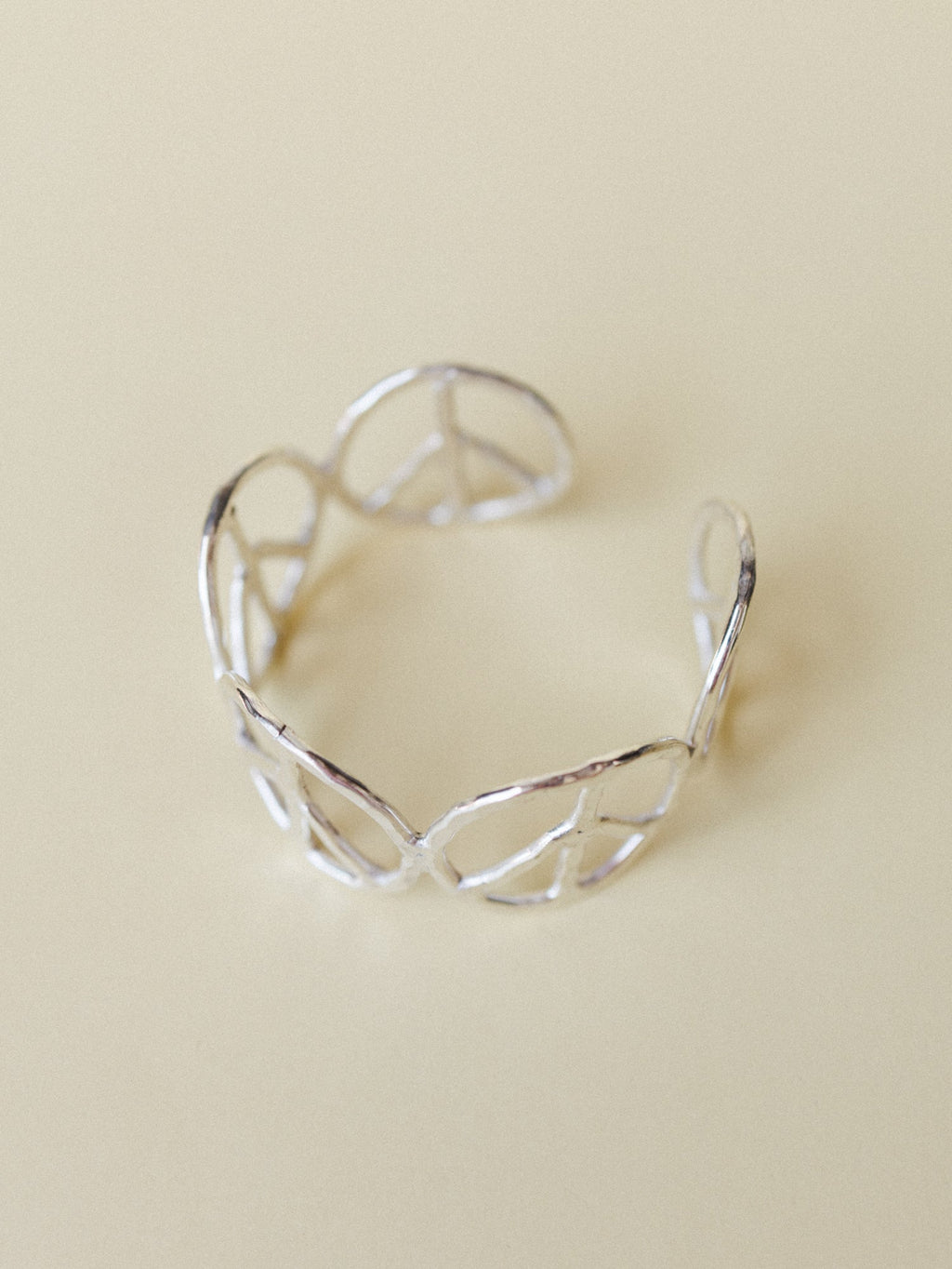 Ziggy Peace Sign Bracelet - Silver
