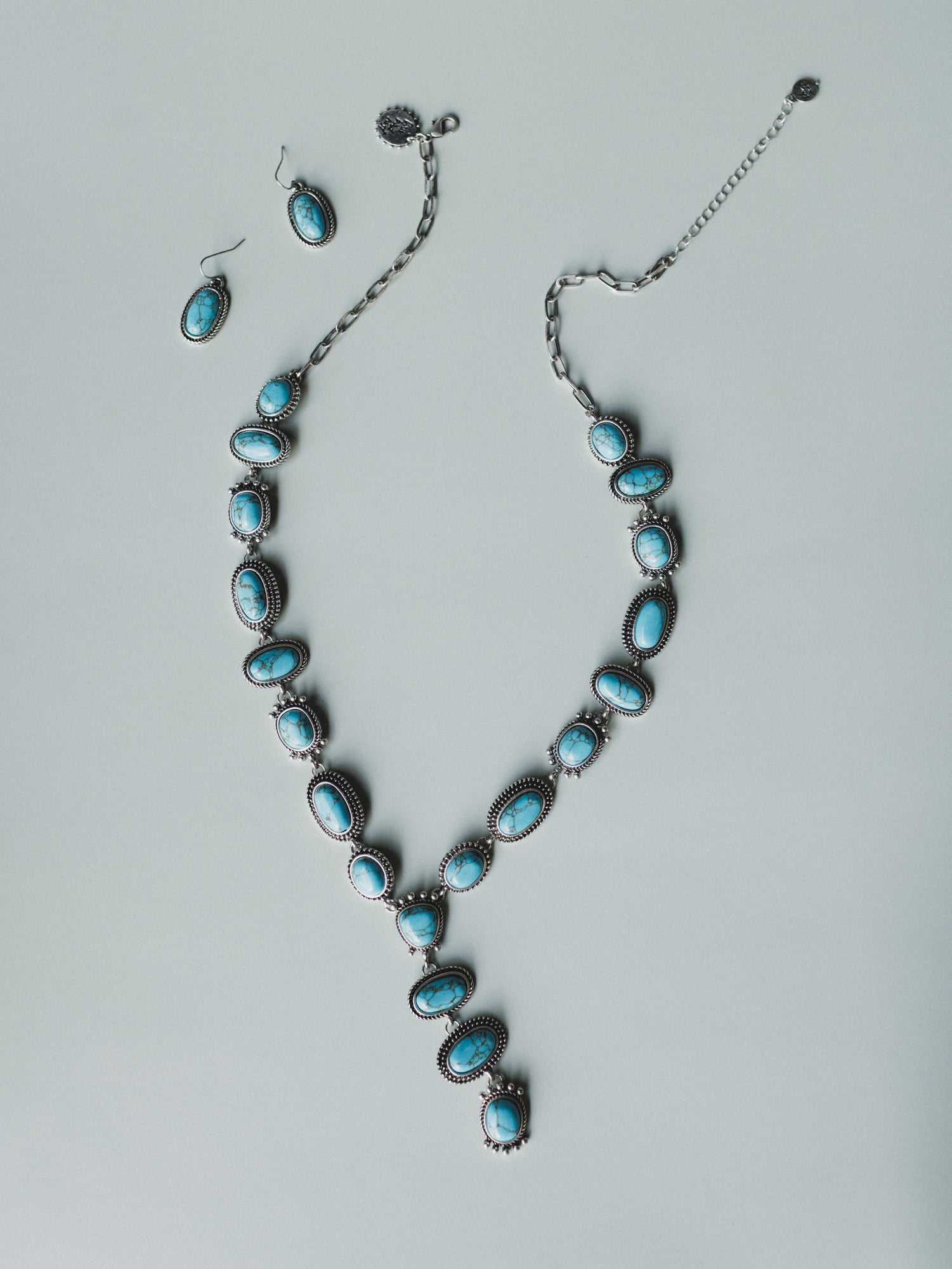 Turquoise Trails Necklace and Earring Set - Turquoise