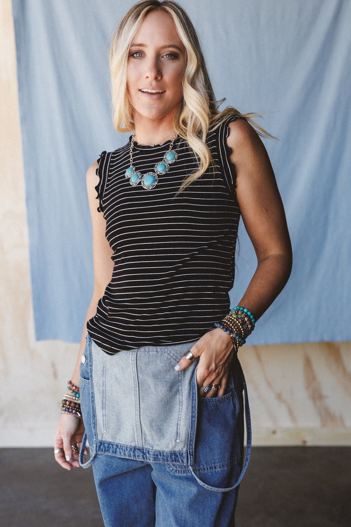 Western Moon Necklace - Turquoise