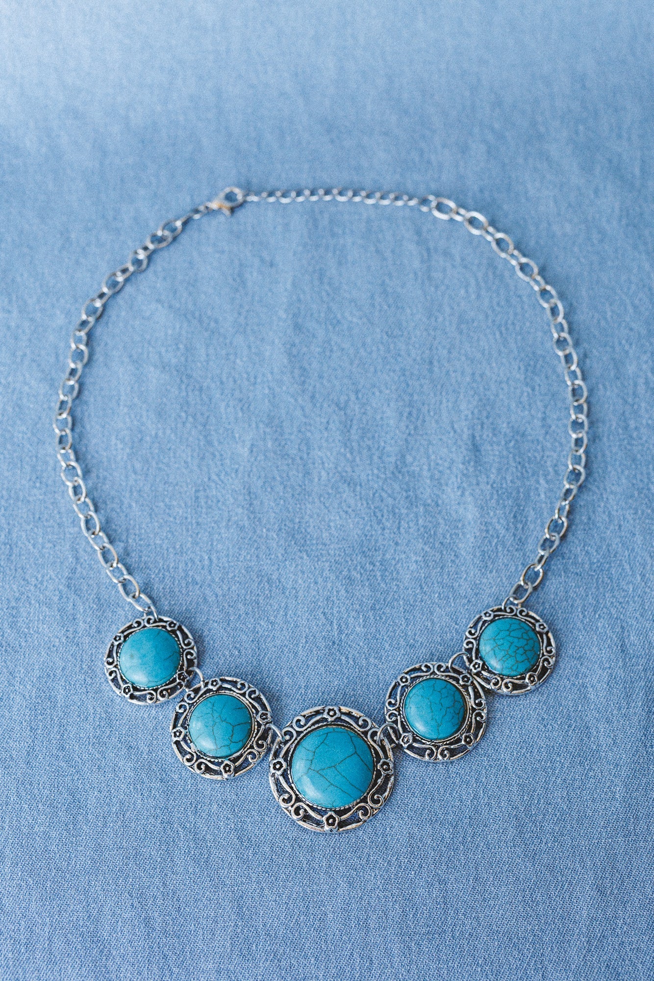 Western Moon Necklace - Turquoise