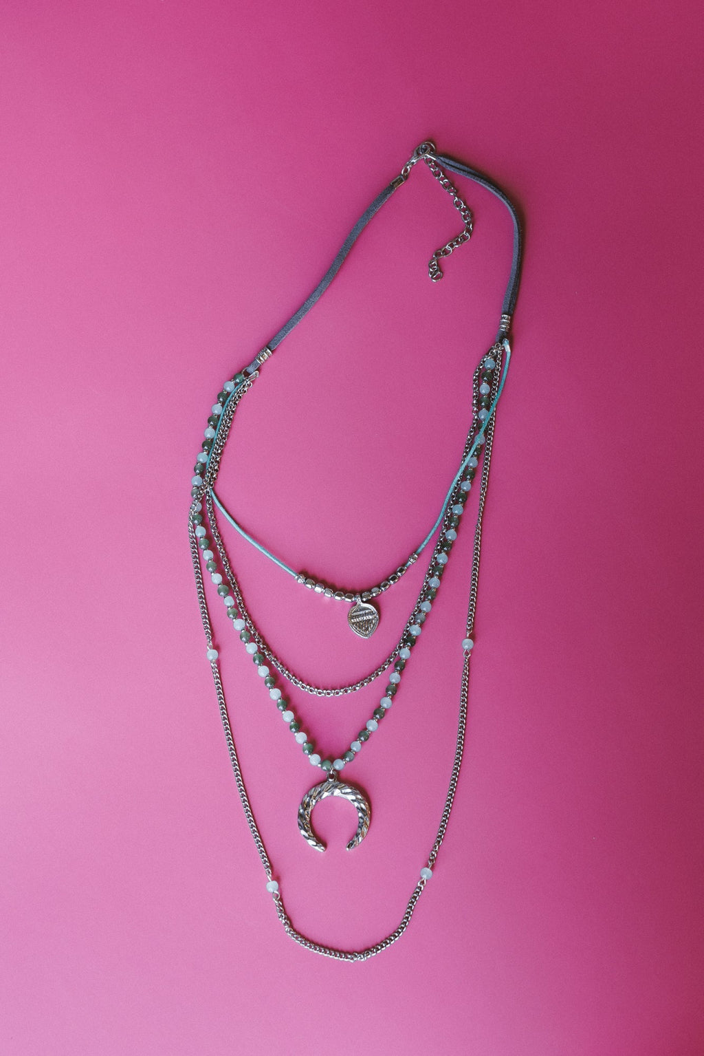 Firelight Layered Necklace - Blue