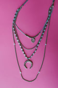 Firelight Layered Necklace - Blue